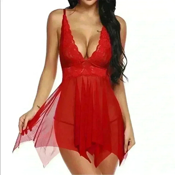 NWT Red Lingerie with panty - Picture 1 of 3